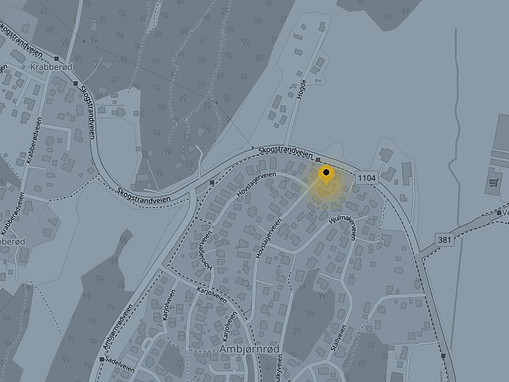 Kart over Hovslagerveien 17 i Ambjørnrød, Fredrikstad